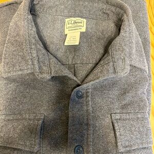 LL Bean grey chamois flannel shirt